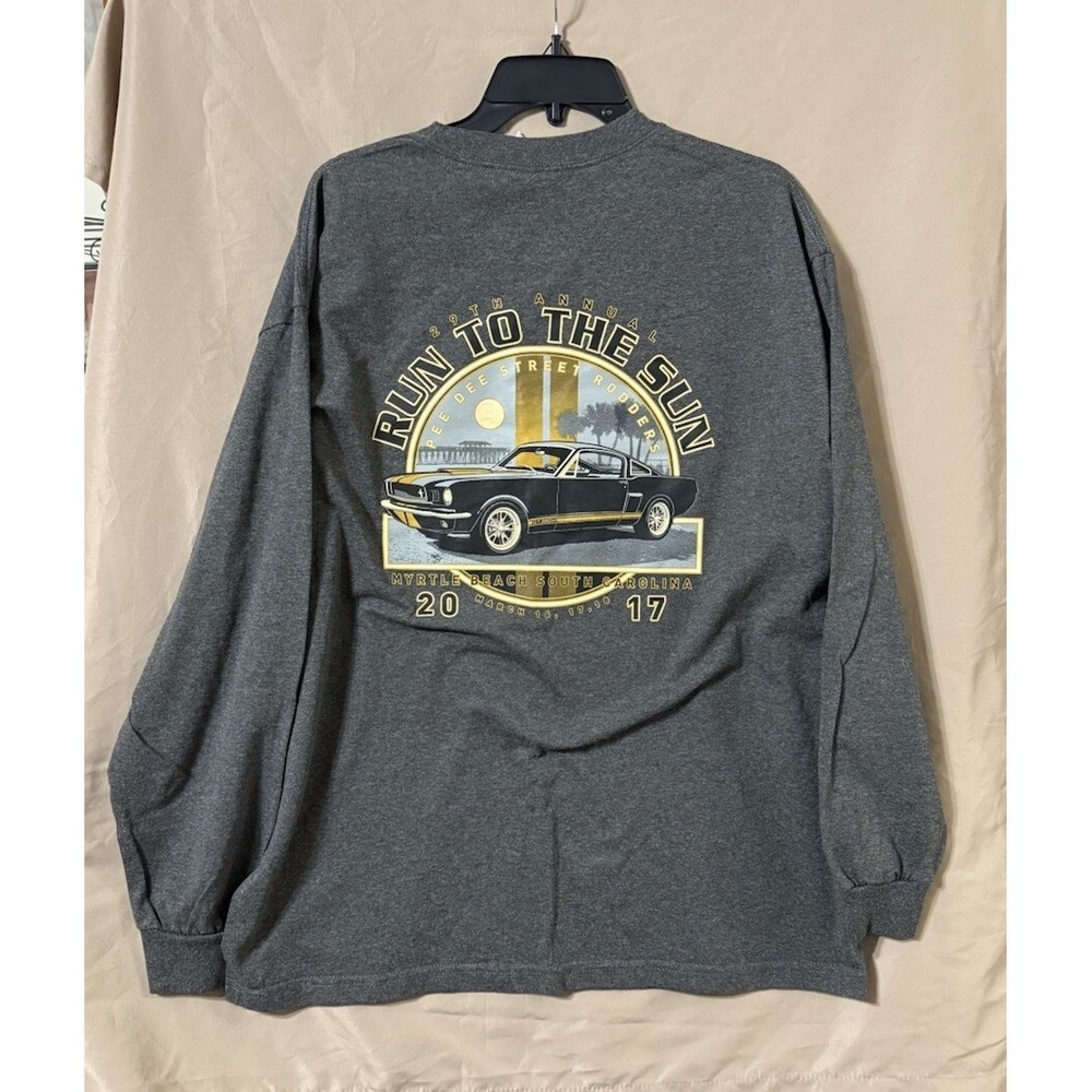2017 Run to the Sun official car show long sleeve t-shirt dark charcoal‎ MB, SC